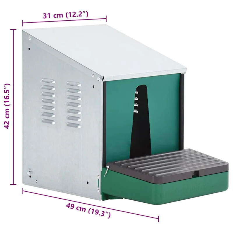Nestomatic Abrollnest Hühner Legenest Metall 49x31x42 cm mit Auffangschale
