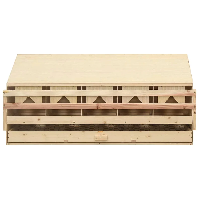 Abrollnest Hühner 5-fach Legenest Holz 117x33x54 cm Schrägdach Eierfach