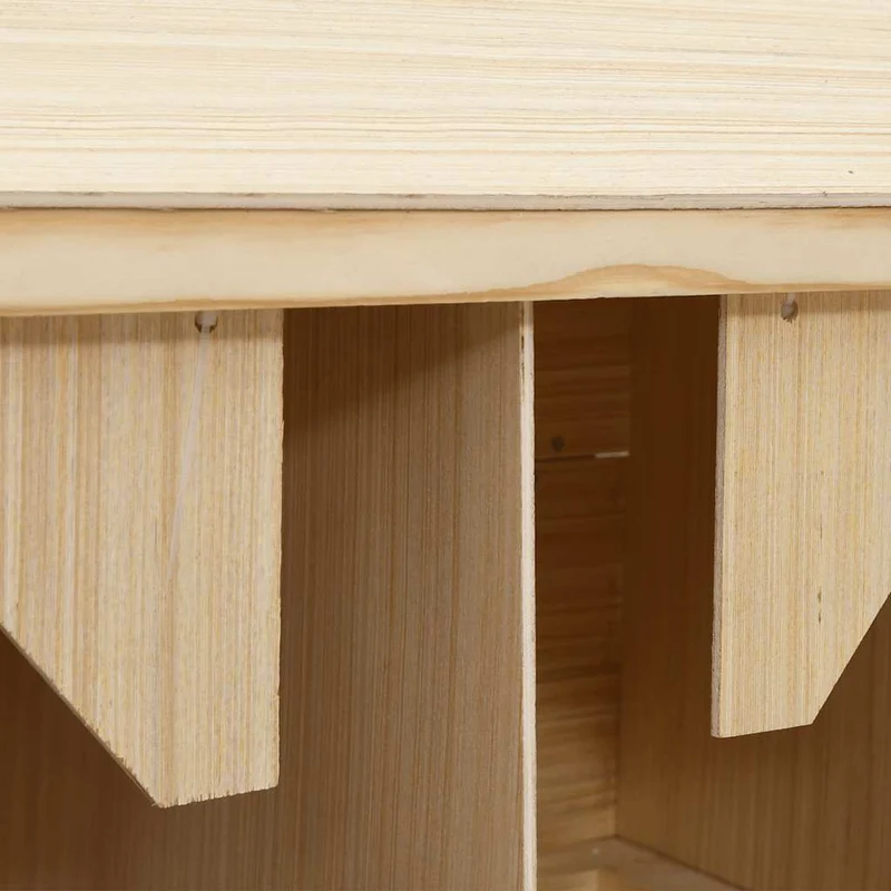 Abrollnest Hühner 3-fach Legenest Holz 72x33x54 cm Schrägdach Eierfach