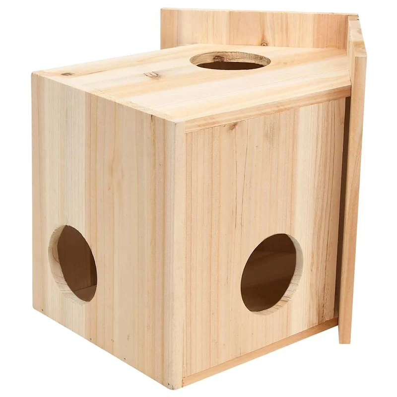 Eichhörnchenhaus aus Holz mit 3 Eingängen – Eichhörnchen-Kobel aus Tannenholz