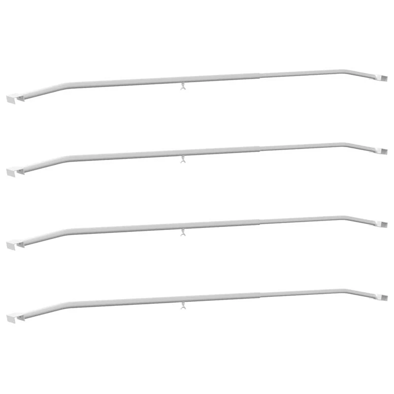 Anhänger-Planenbügel für flache Planenhalterung 4 Stück Silber 130-210 cm