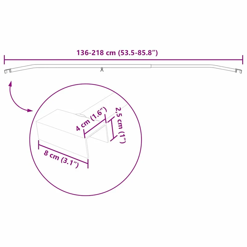 Anhänger-Planenbügel für flache Planenhalterung 4 Stück Silber 130-210 cm