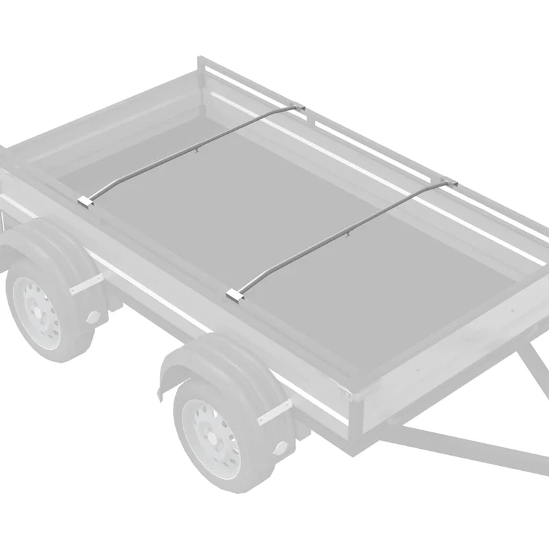 Anhänger-Planenbügel für flache Planenhalterung 2 Stück Silber 130-210 cm