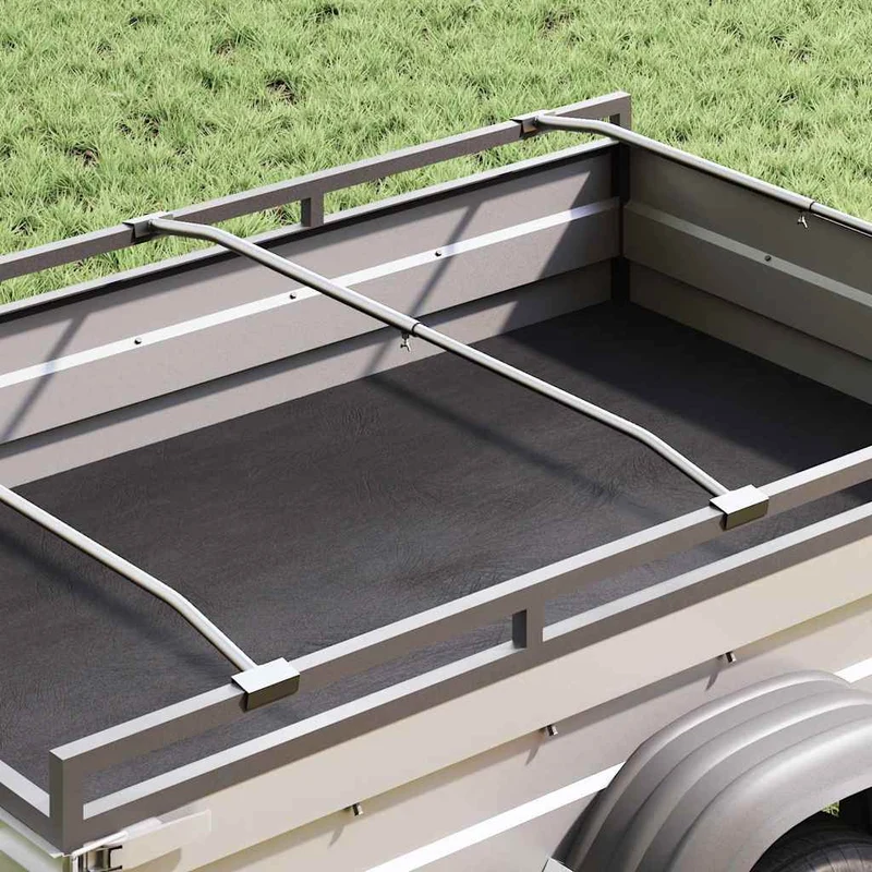 Anhänger-Planenbügel für flache Planenhalterung 3 Stück Silber 100-145 cm