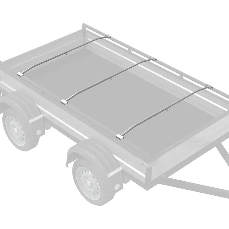 Anhänger-Planenbügel für flache Planenhalterung 3 Stück Silber 100-145 cm