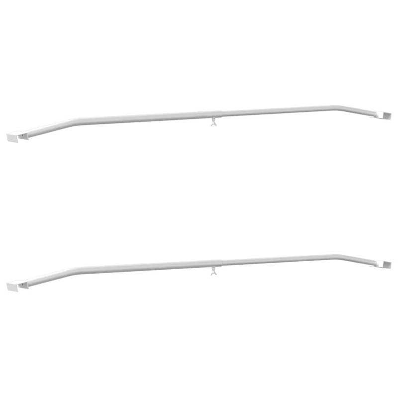 Anhänger-Planenbügel für flache Planenhalterung 2 Stück Silber 100-145 cm