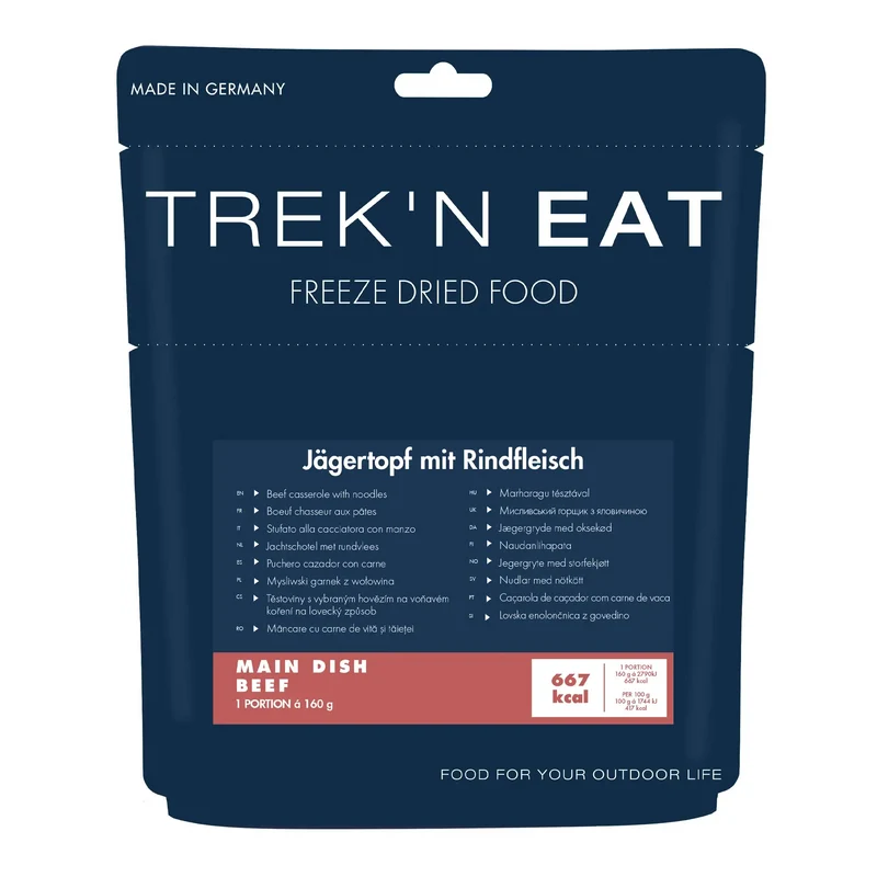Jägertopf mit Rindfleisch und Nudeln