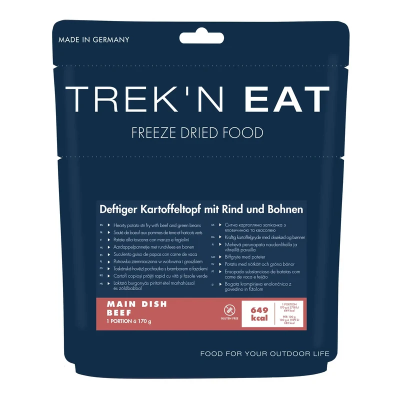 Deftiger Kartoffeleintopf mit Rind und Bohnen
