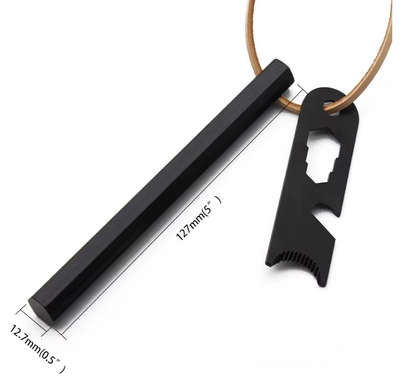 Hexagonaler Feuerstahl Firesteel 12,7cm Schaber – Bushcraft Camping Survival Outdoor