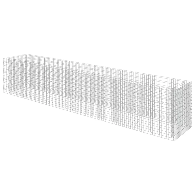 Gabionen Hochbeet Stahl 270×90×100 cm Steinkorb Pflanzkübel Blumenbeet