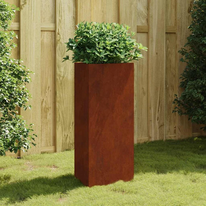 Hochbeet 40x34,5x75cm Cortenstahl rostig Pflanzsäule Pflanzkasten