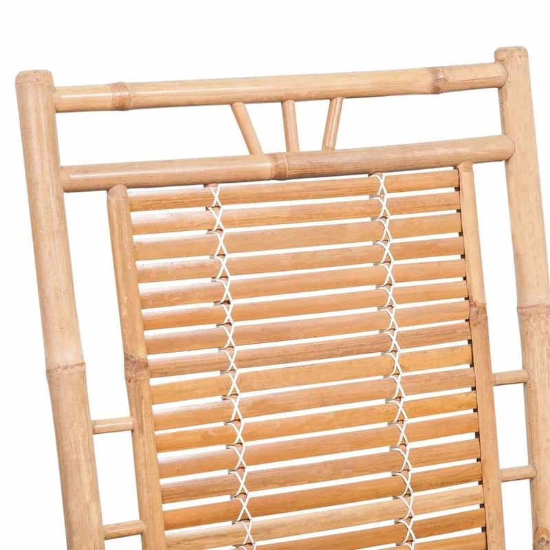 Schaukelstuhl Bambus-Holz 66 x86x105 cm mit Auflage Gartenstuhl