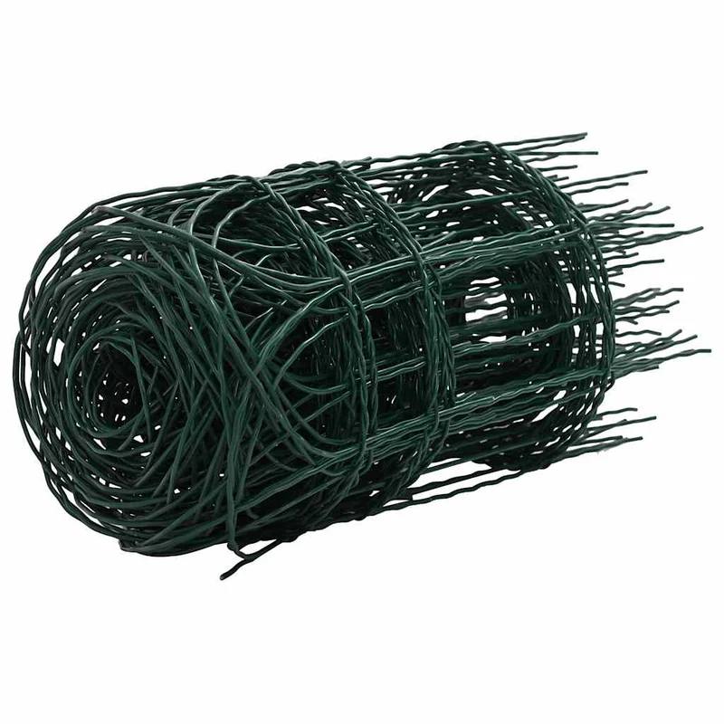 Beeteinfassung Beetzaun Pulverbeschichtetes Eisen 25 x 0,4 m Grün Eisenzaun