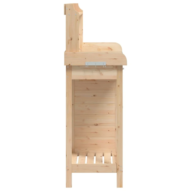 Pflanztisch mit Schrank 110,5x45x124,5 cm Massivholz Tanne naturfarben