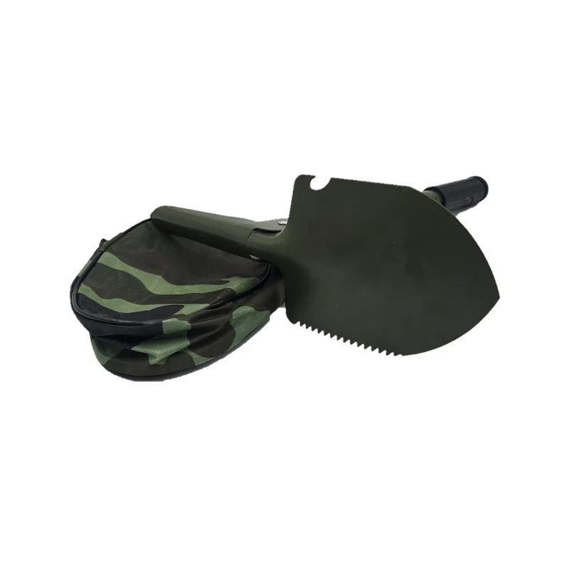 Klappspaten Survival Outdoor Bushcraft Camping mit Kompass & Tasche Pionier