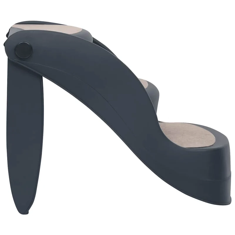 Hundetreppe 3 Stufen Klappbar Dunkelgrau 38x50x38 cm Haustiertreppe