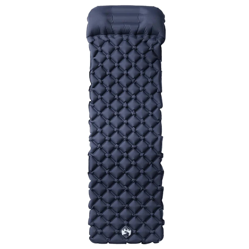 Aufblasbare Isomatte mit Kissen Grau 188x62x5,5 cm ultraleichte Luftmatratze 560g