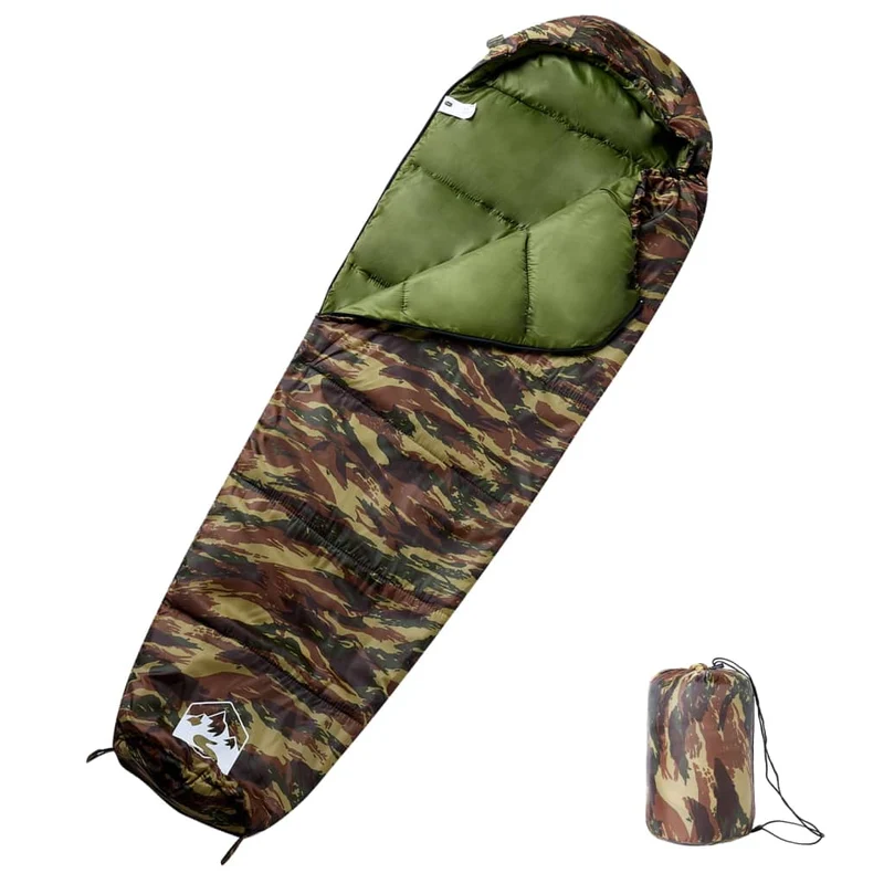 Mumienschlafsack Erwachsene Flecktarn Camping 3 Jahreszeiten Camouflage