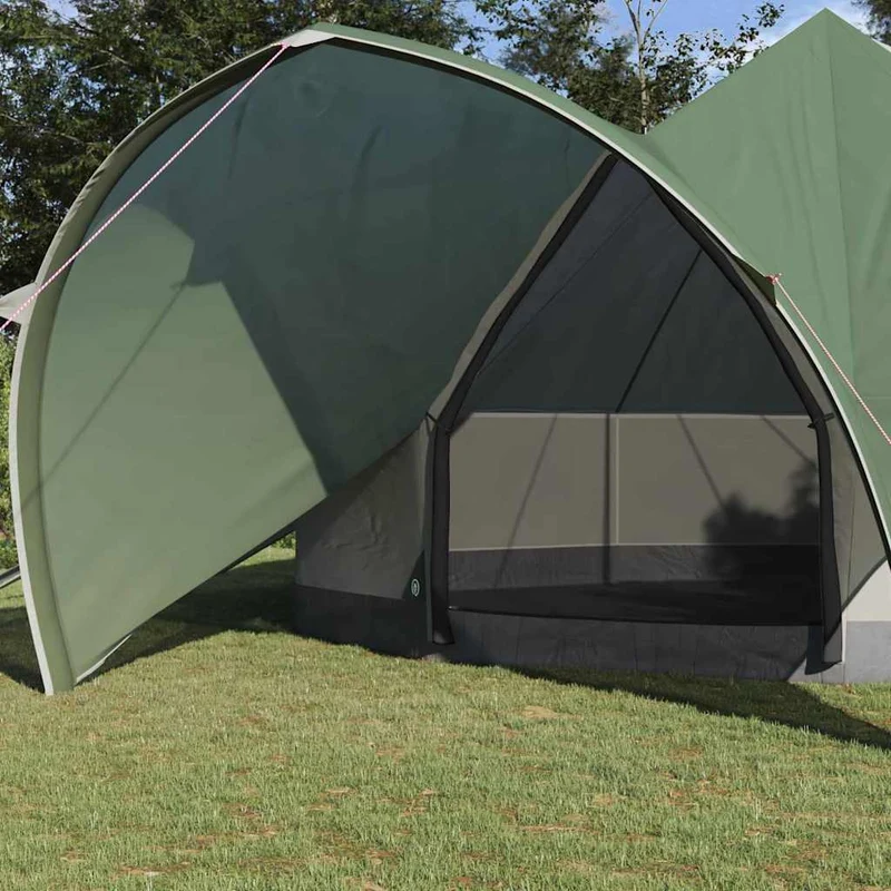 Teepee Zelt mit Dach Grün und Grau 600 x 600 x 347 cm wasserdicht winddicht