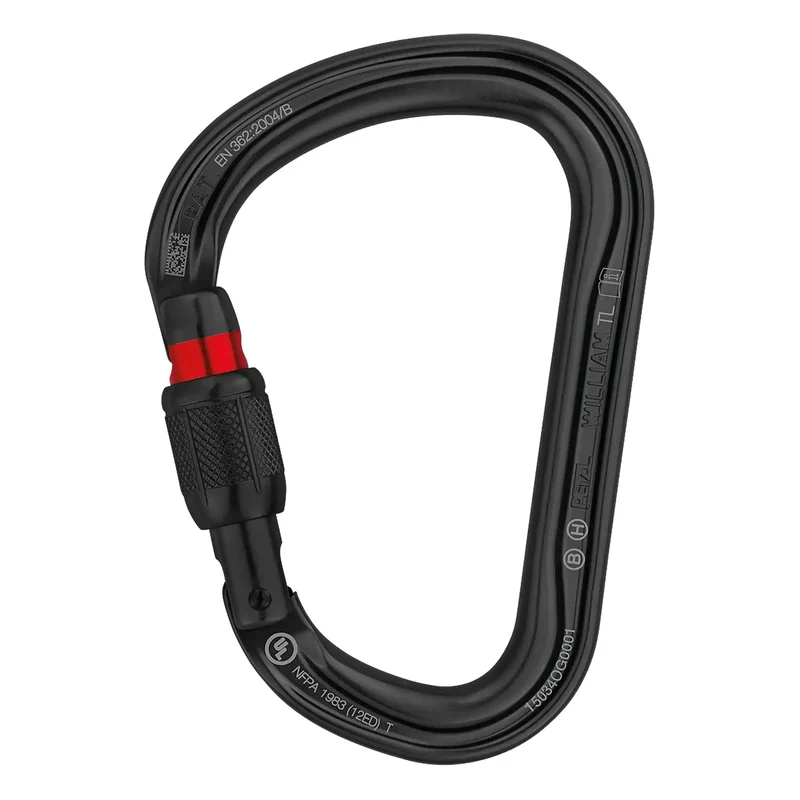 Karabiner William Screw Lock schwarz