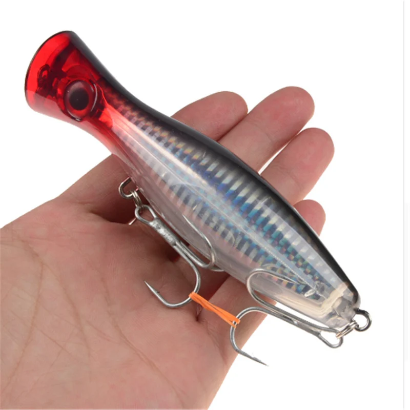 1Pcs 12cm 40g New Big Popper Fishing Lure 8 Colors Isca Hard Artificial Bait Wobbler Crankbait Swimbait Pesca Leurre Pike Bait