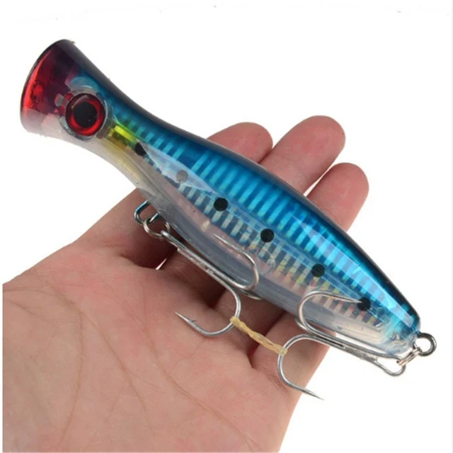 1Pcs 12cm 40g New Big Popper Fishing Lure 8 Colors Isca Hard Artificial Bait Wobbler Crankbait Swimbait Pesca Leurre Pike Bait
