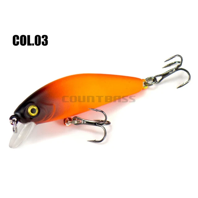 50mm 6.8g Countbass Sinking Minnow Wobblers Lures for Fishing, Fixed Weight Trout Fishing Bait Jerkbait Crankbait