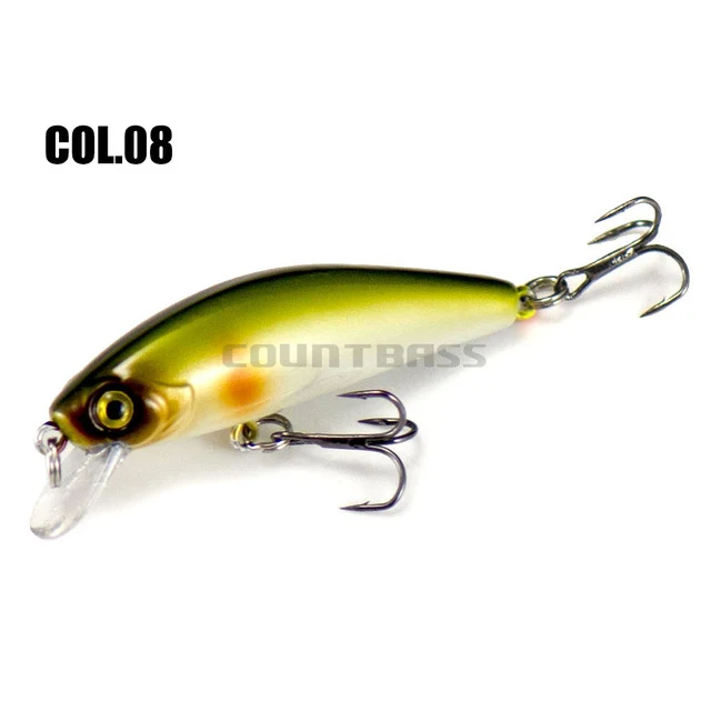 50mm 6.8g Countbass Sinking Minnow Wobblers Lures for Fishing, Fixed Weight Trout Fishing Bait Jerkbait Crankbait