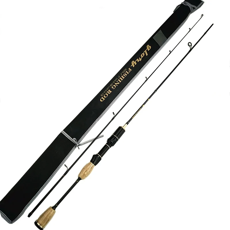 Glory 602 UL power 1.8m fishing rod spinning rods thin super light rod 90g carbon 2 sections 2 tips lure WT 0.8-5g red woman