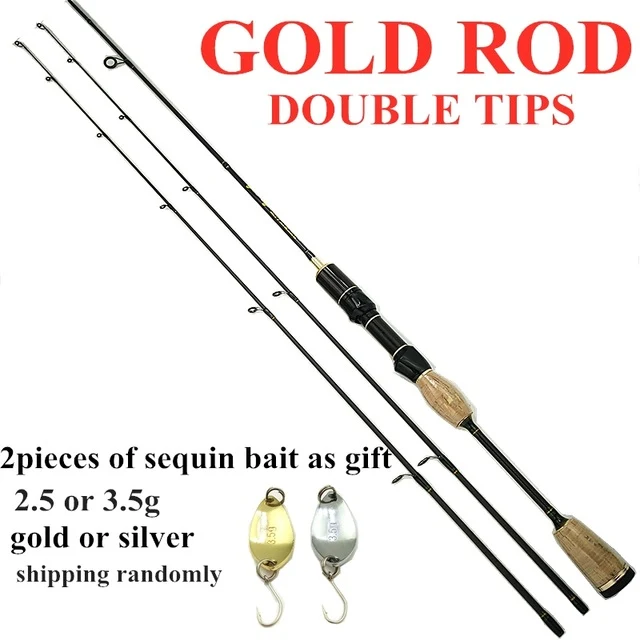 Glory 602 UL power 1.8m fishing rod spinning rods thin super light rod 90g carbon 2 sections 2 tips lure WT 0.8-5g red woman