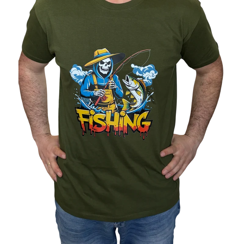 Angler T-Shirt "Skull Fishing" Unisex