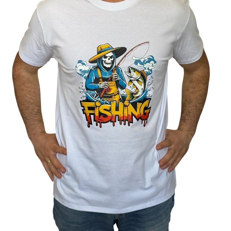 Angler T-Shirt "Skull Fishing" Unisex