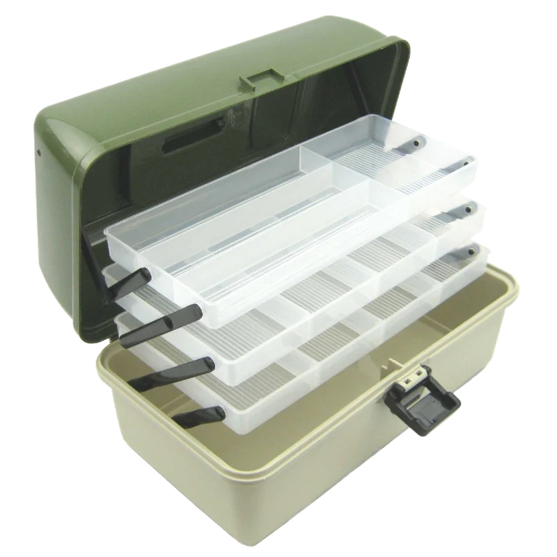 Ace Angling 3 Tray Cantilever Fishing Tackle Tough Box