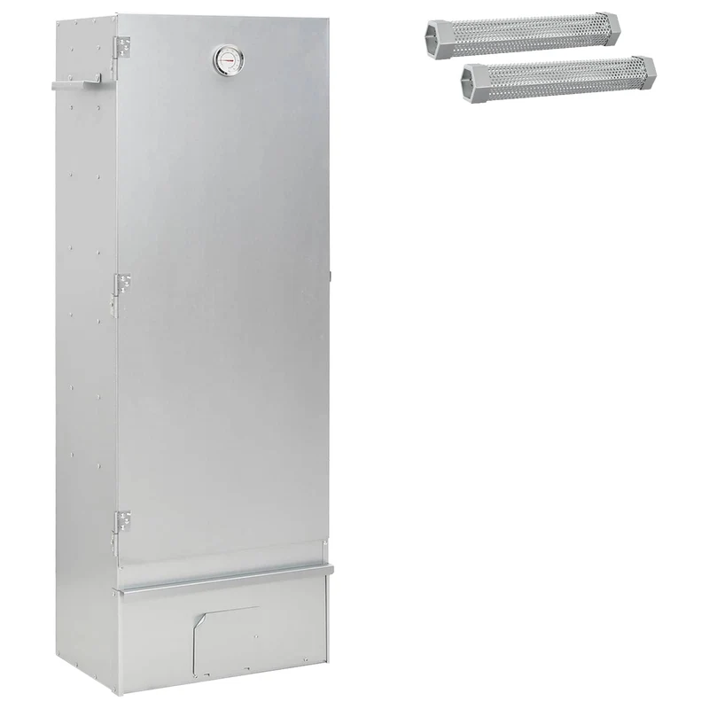 Räucherofen 110 cm Räucherschrank Smoker mit 2 Pellet Räuchertubes verzinkter Stahl