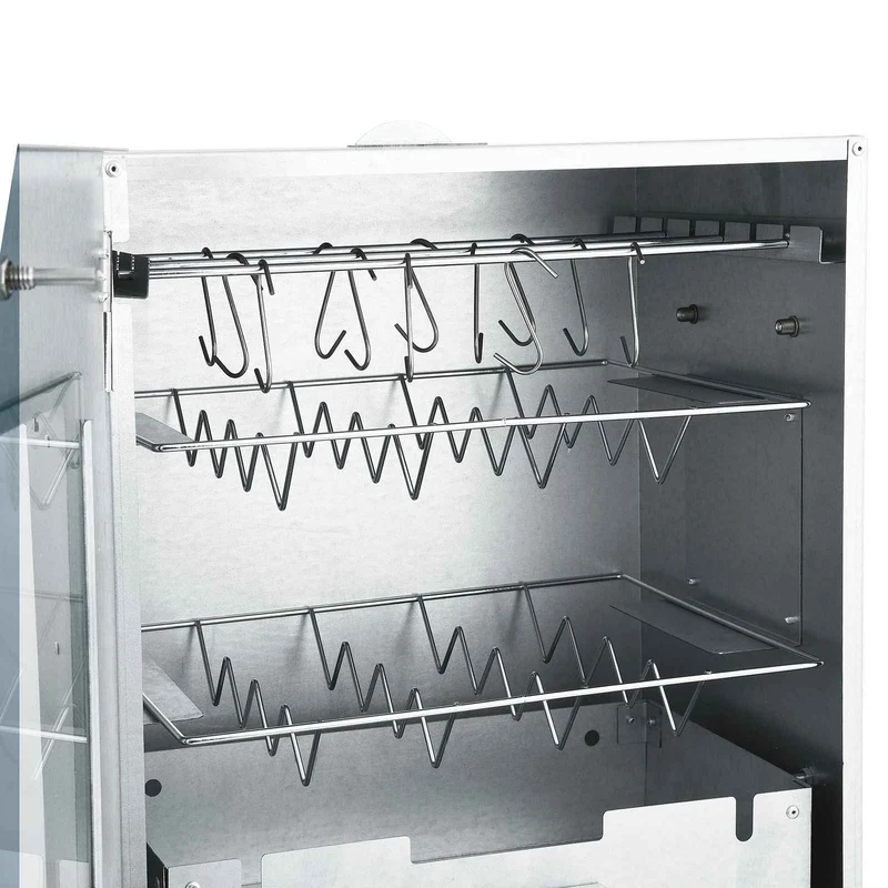 Räucherofen 83 cm Räucherschrank Glasfenster Thermometer 2 Räuchertubes 2 Roste
