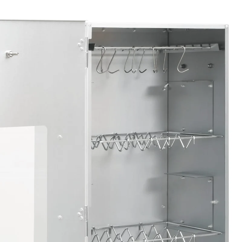 Räucherofen 110 cm Räucherschrank Glasfenster Kaltrauchgenerator Thermometer Smoker