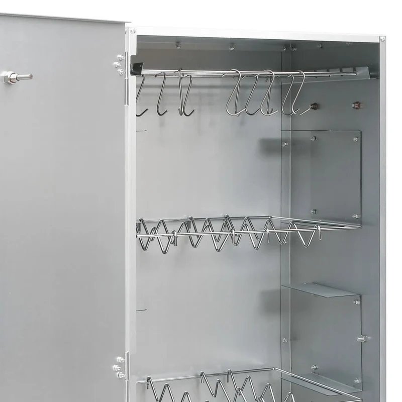 Räucherofen 110 cm Räucherschrank Kaltrauchgenerator Thermometer 3 Roste Smoker