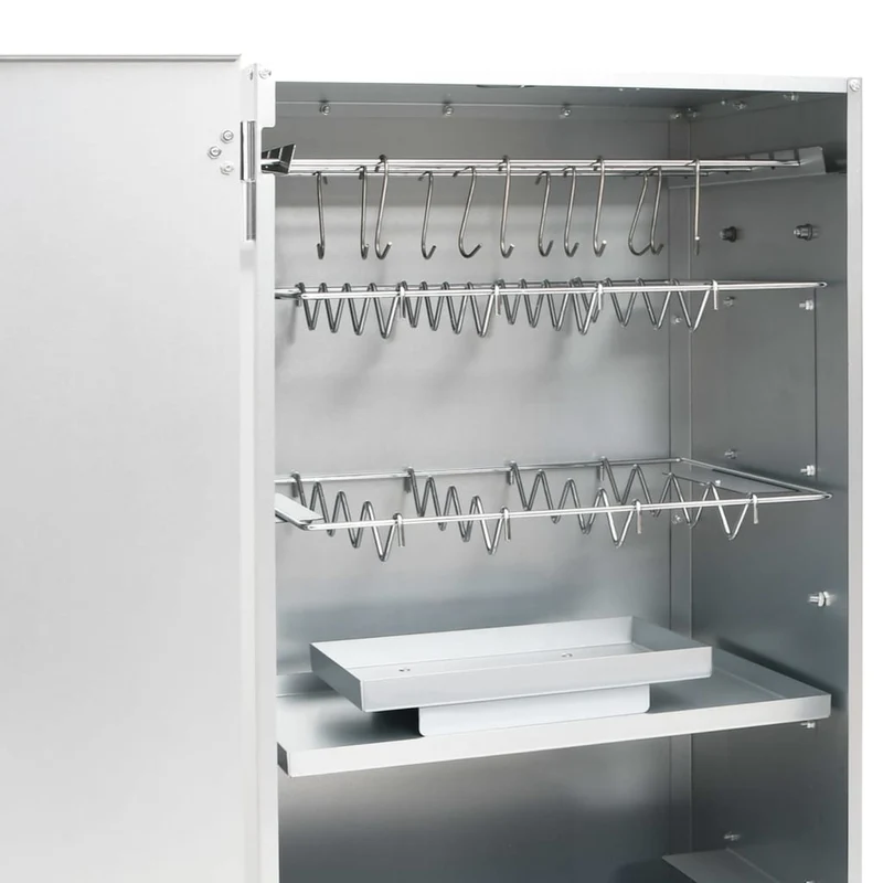 Räucherofen 83 cm Räucherschrank Smoker Kaltrauchgenerator Thermometer 2 Roste