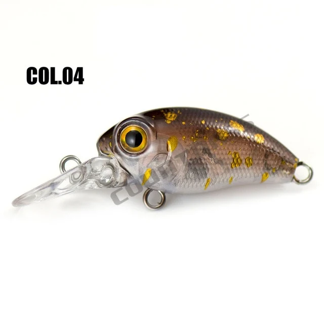 32mm 3.2g Crank bait Hard Plastic Fishing Lures, Countbass Wobbler Freshwater Salmon Crappie Fishing Baits