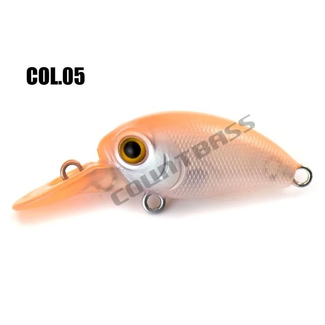32mm 3.2g Crank bait Hard Plastic Fishing Lures, Countbass Wobbler Freshwater Salmon Crappie Fishing Baits