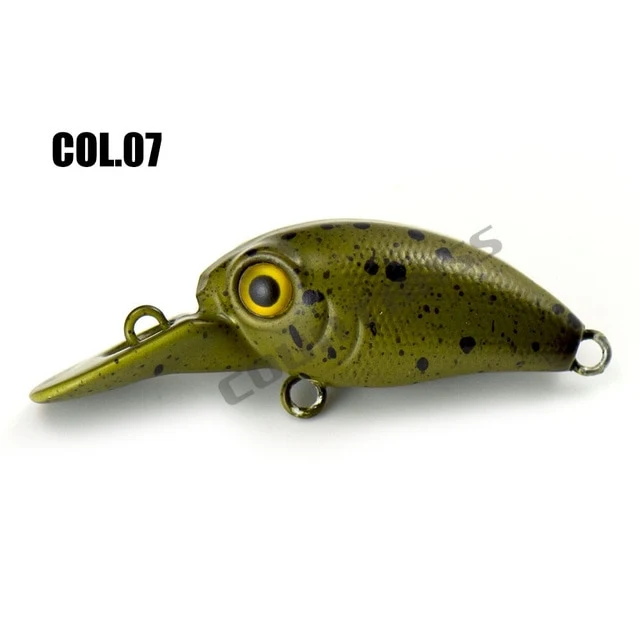 32mm 3.2g Crank bait Hard Plastic Fishing Lures, Countbass Wobbler Freshwater Salmon Crappie Fishing Baits