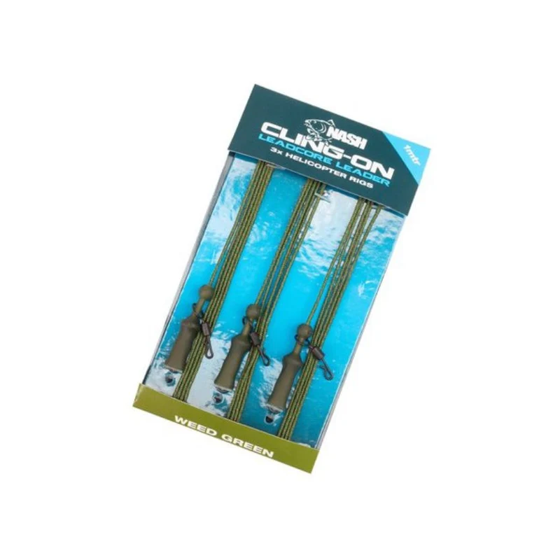 Nash Cling-On Leadcore Helicopter Leader Weed Green