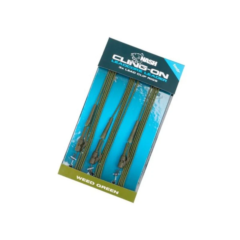Nash Cling-On Leadcore Lead Clip Leader Weed Green