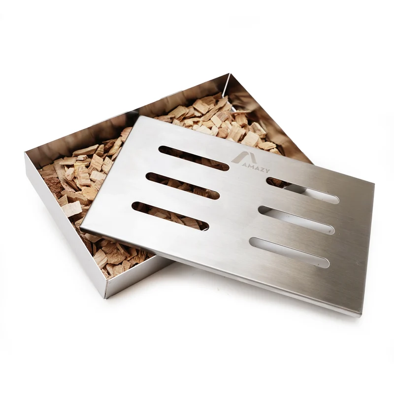 Eurocatch Räucherholz Set mit Edelstahl Räucherbox 3x4L