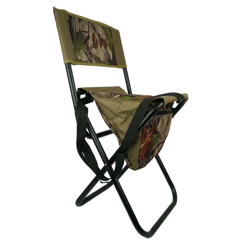 Eurocatch Klappstuhl Set für Angler 2 Angelhocker mit Rückenlehne Tasche und Camouflage Design