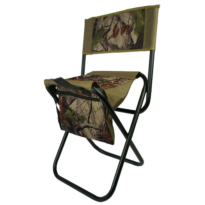 Eurocatch Klappstuhl Set für Angler 2 Angelhocker mit Rückenlehne Tasche und Camouflage Design