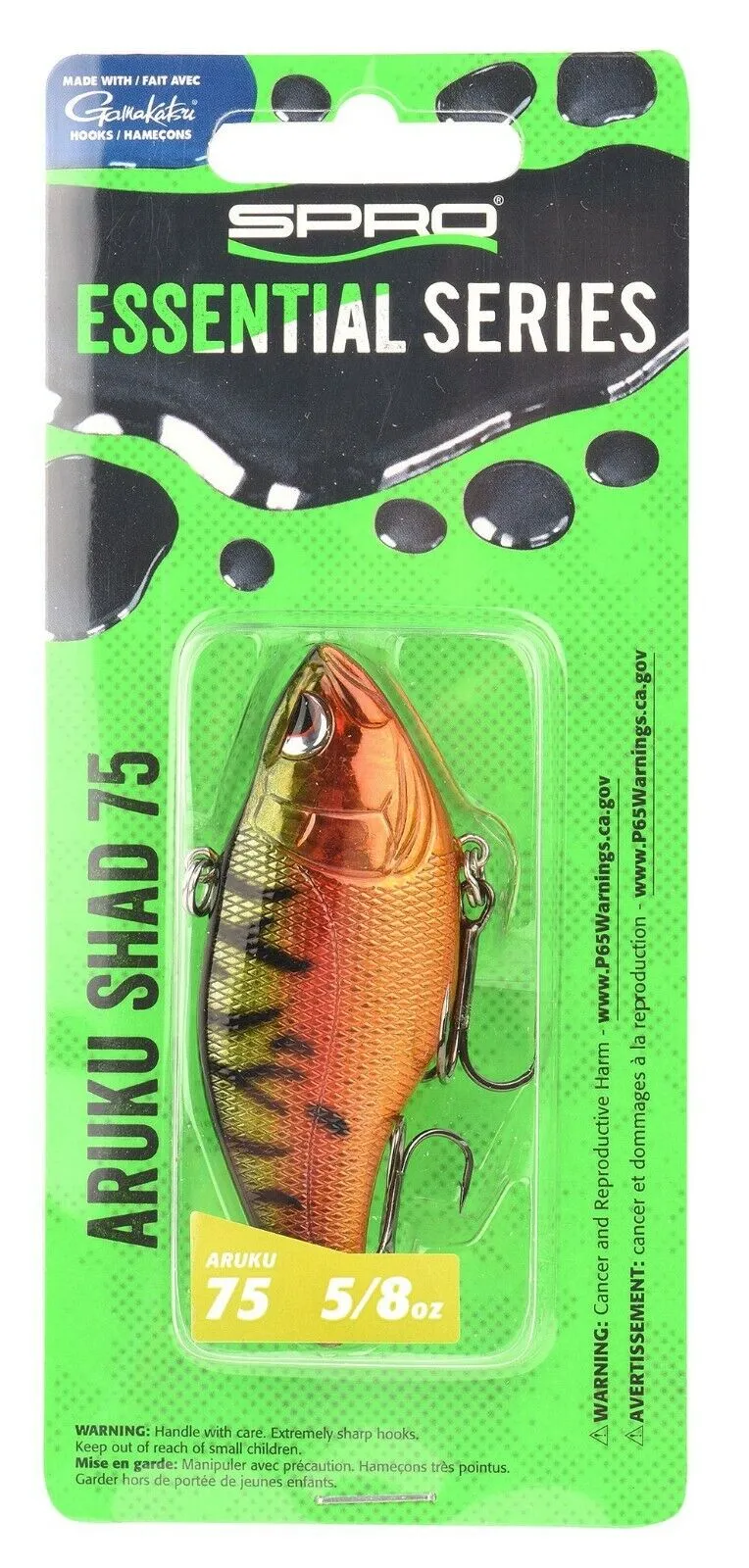 Wobbler "SPRO" Aruku Shad 75 Buntfarben 22 g. Kunstköder auf Raubfisch