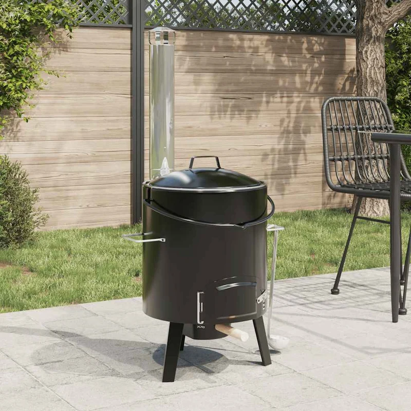 Gulaschkanone 14,3L Gartenofen Feldküche Kesselofen mit Zubehör