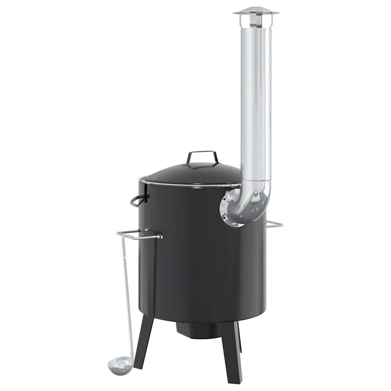 Gulaschkanone 14,3L Gartenofen Feldküche Kesselofen mit Zubehör