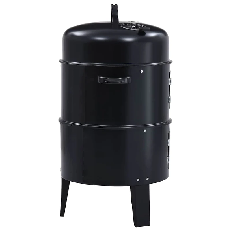 3in1 Räuchergrill Smoker Holzkohlegrill mit Thermometer BBQ Grill